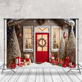 Lofaris Iglu Weihnachten Baum Kiefer Blätter Fröhlich Weihnachten Hintergrund